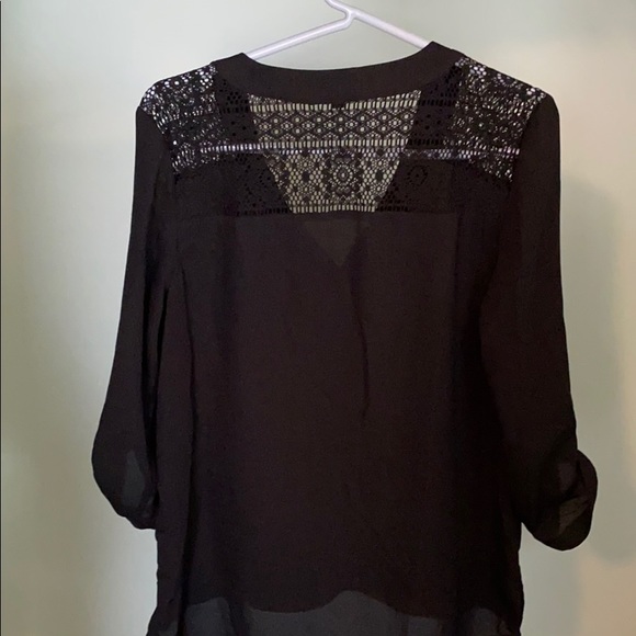 Express black button up lace embellishment - Picture 2 of 2